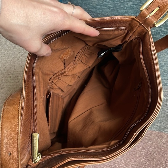 Vintage Stone Mountain Genuine Leather Shoulder Bag Purse y2k 2000s - Picture 11 of 12